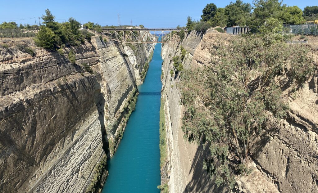 Corinth Canal, Greece. A project that took 2,600 years to complete